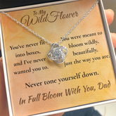 Wildflower Dad To Daughter Love Knot Necklace Gift