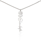 Birth Flower Name Necklace