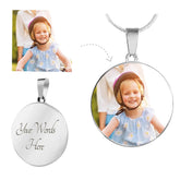 Custom Photo Circle Necklace With Engraving